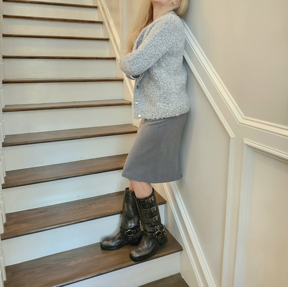 Hand Made Italy New W/O Tag & Pro Clean Chic Baby Blue Mohair Sweater, M, $54 - Picture 6 of 11